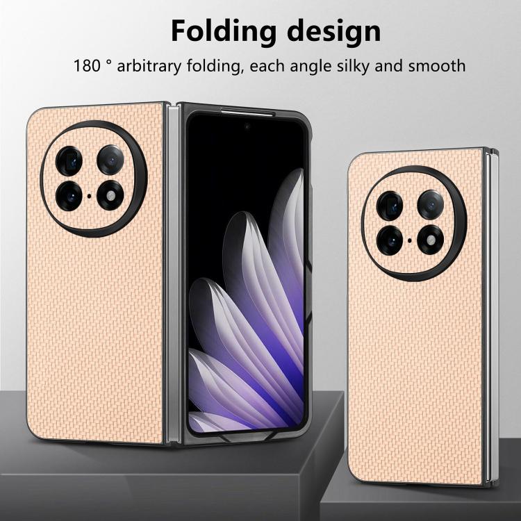 For OPPO Find N5 Carbon Fiber Texture Leather Back Phone Case