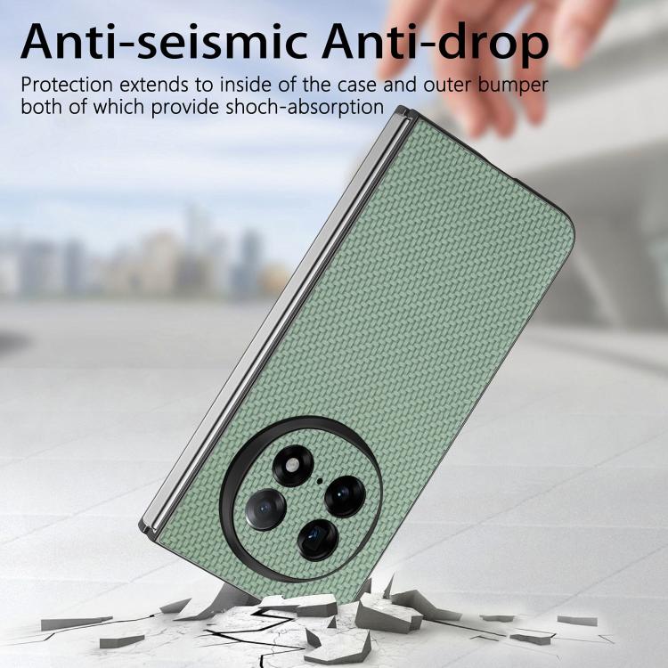 For OPPO Find N5 Carbon Fiber Texture Leather Back Phone Case