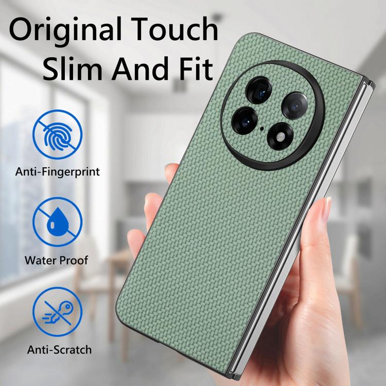 For OPPO Find N5 Carbon Fiber Texture Leather Back Phone Case