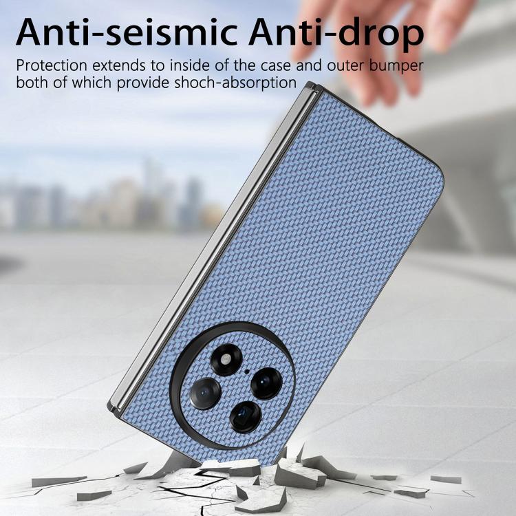 For OPPO Find N5 Carbon Fiber Texture Leather Back Phone Case