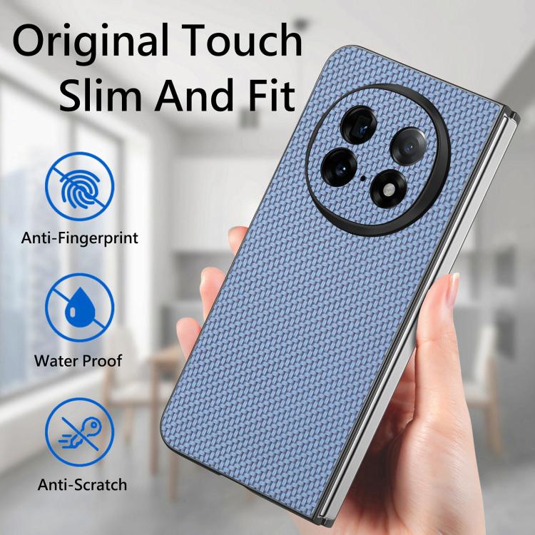 For OPPO Find N5 Carbon Fiber Texture Leather Back Phone Case