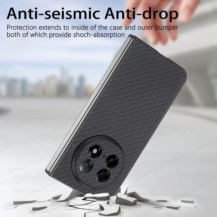 For OPPO Find N5 Carbon Fiber Texture Leather Back Phone Case