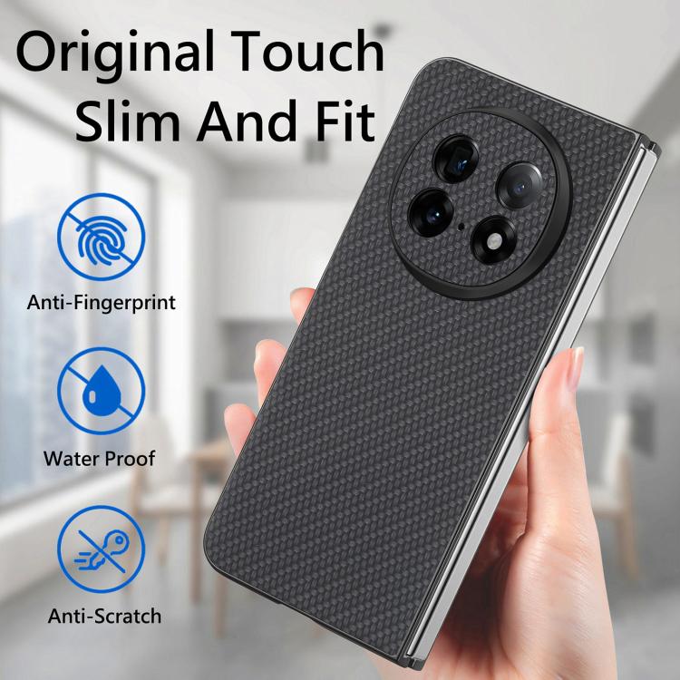 For OPPO Find N5 Carbon Fiber Texture Leather Back Phone Case