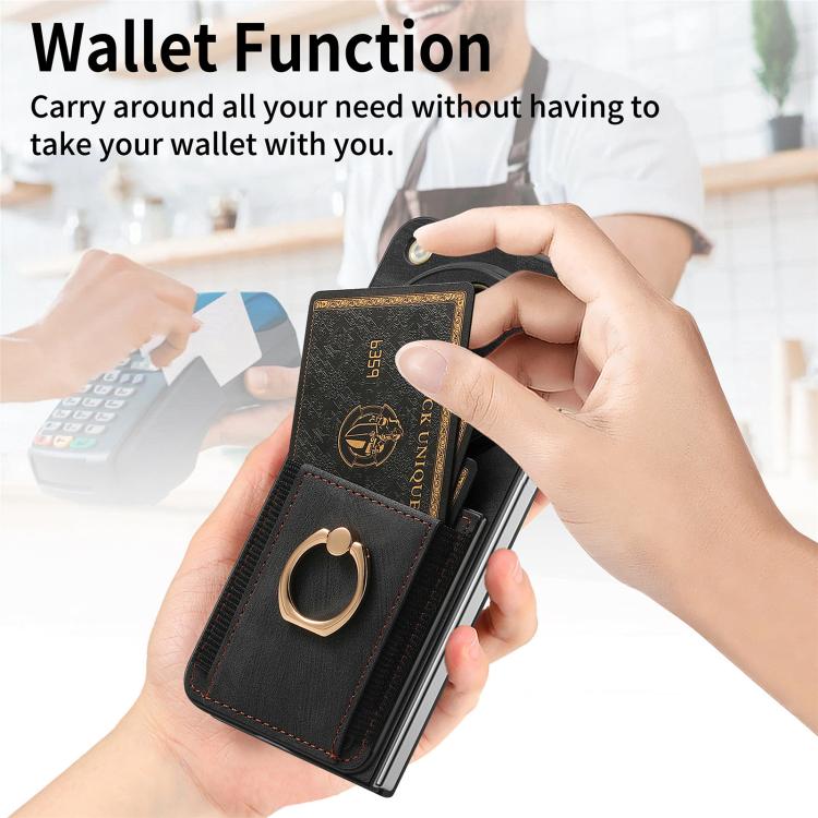 For OPPO Find N5 Retro Skin-feel Ring Card Bag Phone Case