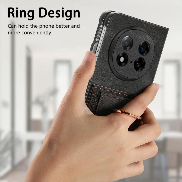 For OPPO Find N5 Retro Skin-feel Ring Card Bag Phone Case