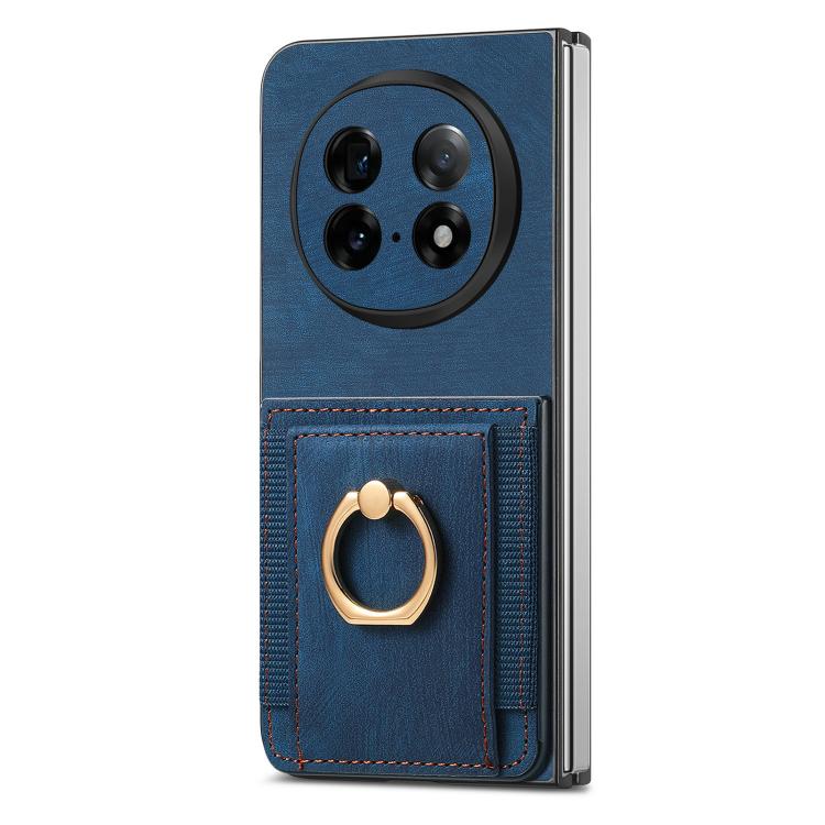 For OPPO Find N5 Retro Skin-feel Ring Card Bag Phone Case