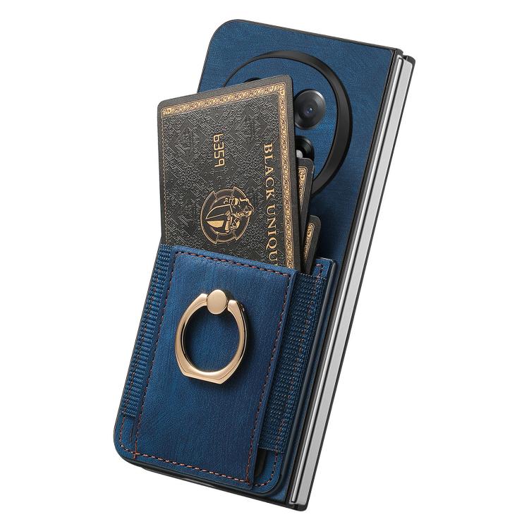 For OPPO Find N5 Retro Skin-feel Ring Card Bag Phone Case