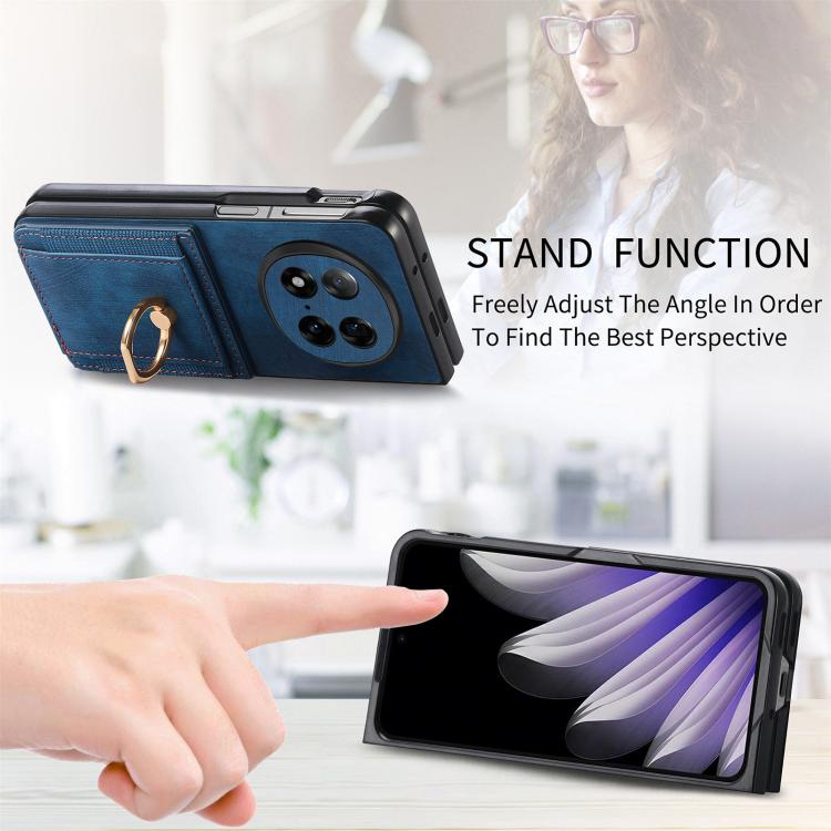 For OPPO Find N5 Retro Skin-feel Ring Card Bag Phone Case