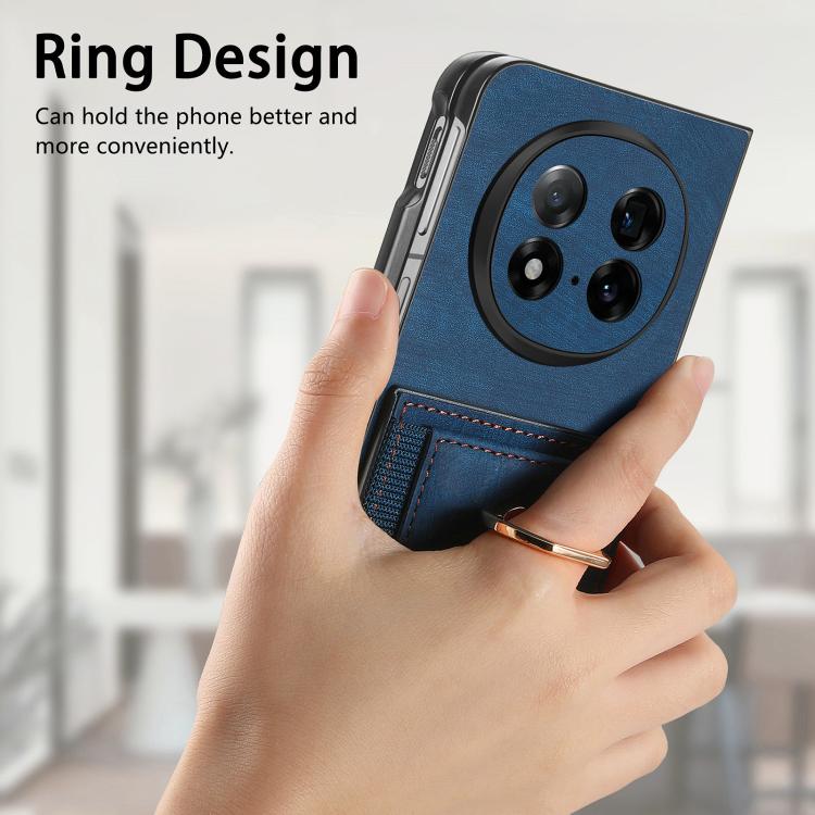 For OPPO Find N5 Retro Skin-feel Ring Card Bag Phone Case