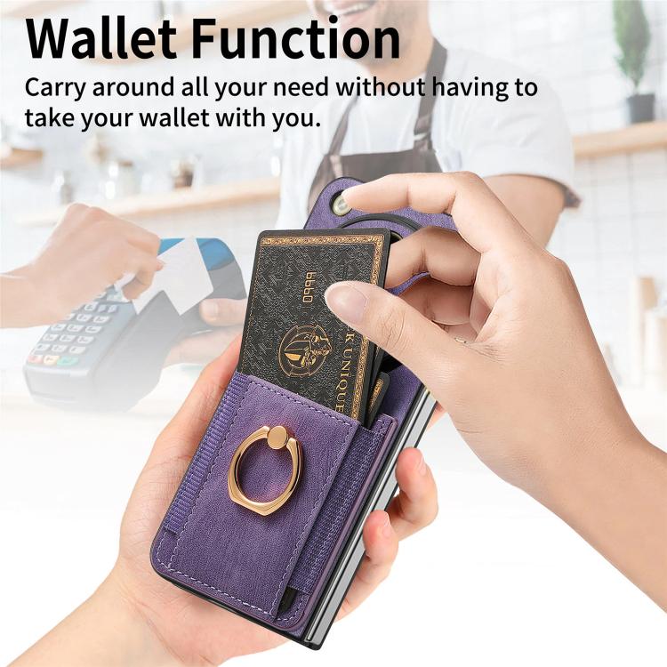For OPPO Find N5 Retro Skin-feel Ring Card Bag Phone Case