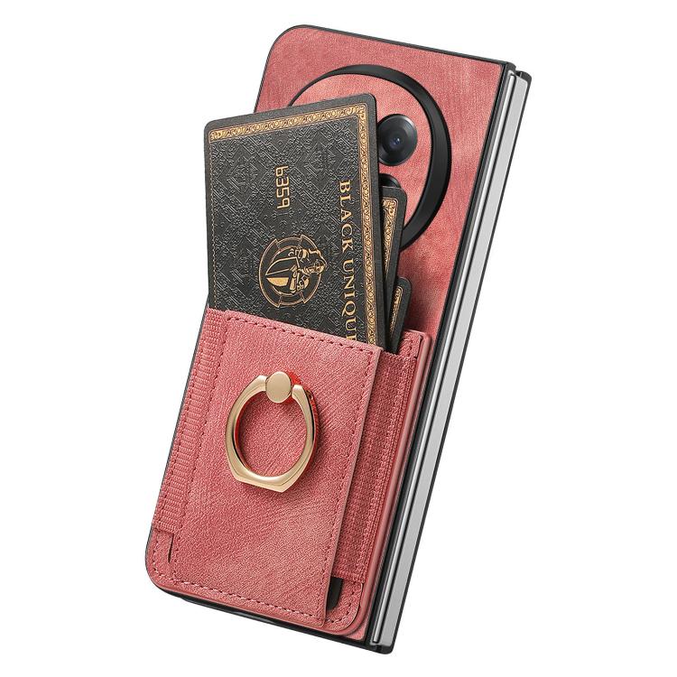 For OPPO Find N5 Retro Skin-feel Ring Card Bag Phone Case