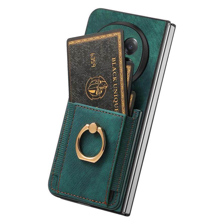 For OPPO Find N5 Retro Skin-feel Ring Card Bag Phone Case
