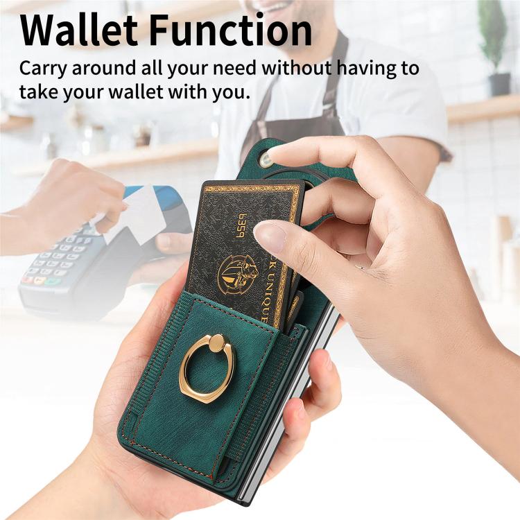 For OPPO Find N5 Retro Skin-feel Ring Card Bag Phone Case