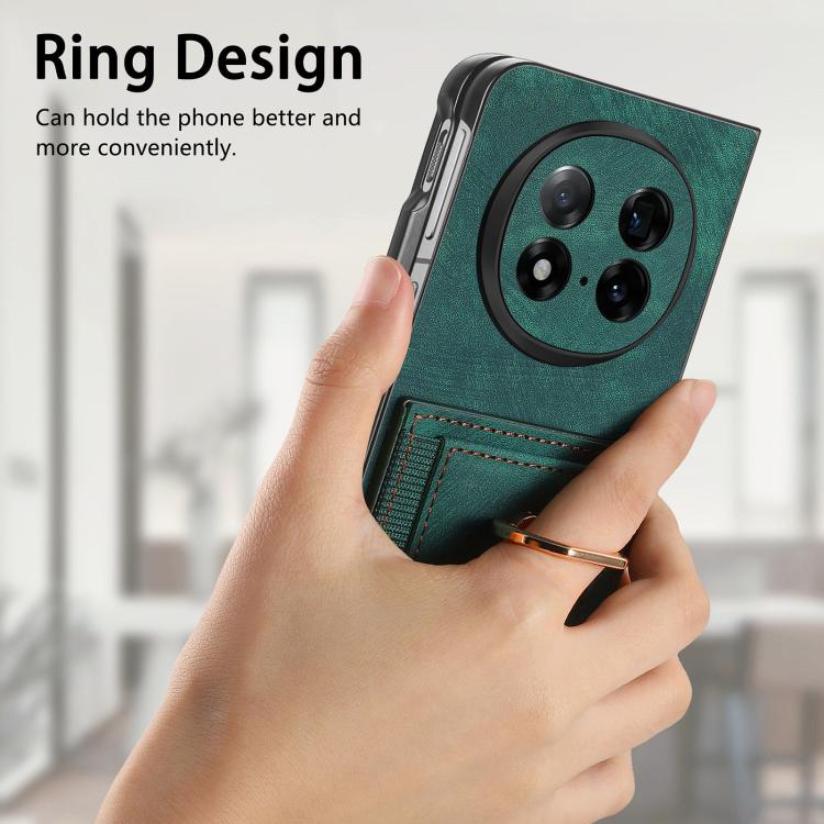 For OPPO Find N5 Retro Skin-feel Ring Card Bag Phone Case
