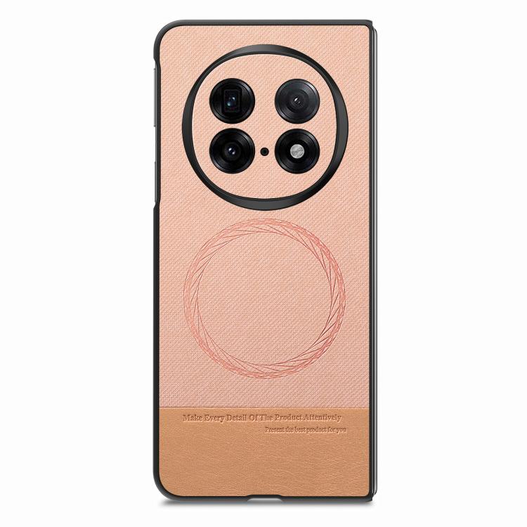 For OPPO Find N5 Twill Fabric Leather Skin Magnetic Back Phone Case