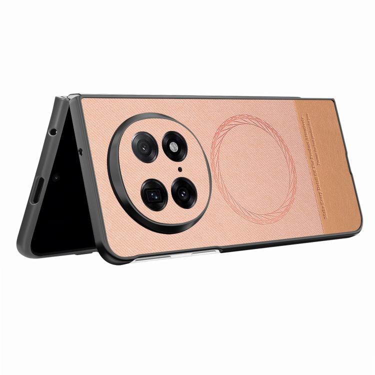 For OPPO Find N5 Twill Fabric Leather Skin Magnetic Back Phone Case