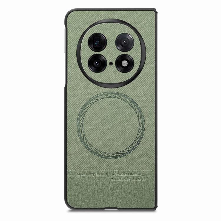 For OPPO Find N5 Twill Fabric Leather Skin Magnetic Back Phone Case