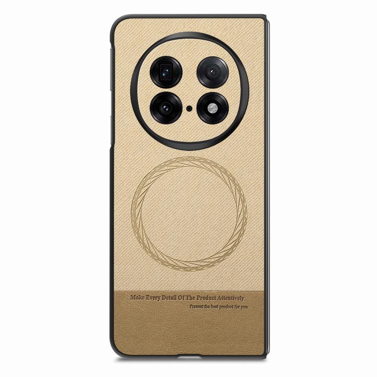 For OPPO Find N5 Twill Fabric Leather Skin Magnetic Back Phone Case