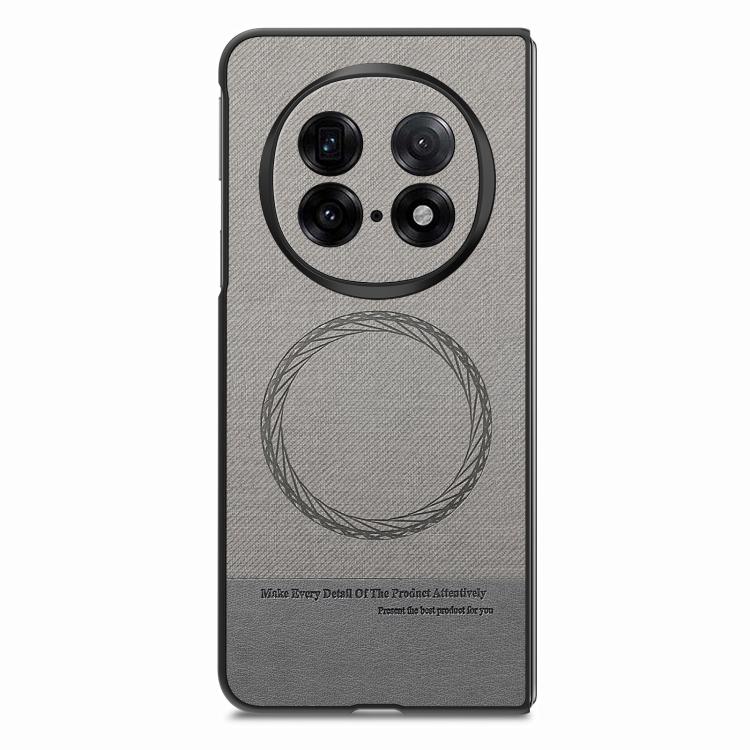 For OPPO Find N5 Twill Fabric Leather Skin Magnetic Back Phone Case