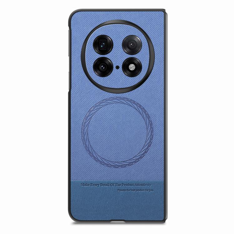 For OPPO Find N5 Twill Fabric Leather Skin Magnetic Back Phone Case