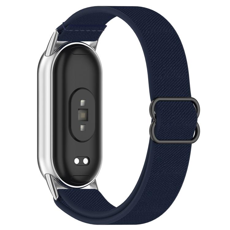 For Xiaomi Smart Band 10 / 9 / 8 Slide Buckle Nylon Elastic Braided Watch Band