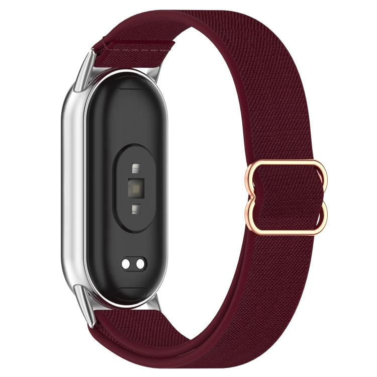 For Xiaomi Smart Band 10 / 9 / 8 Slide Buckle Nylon Elastic Braided Watch Band