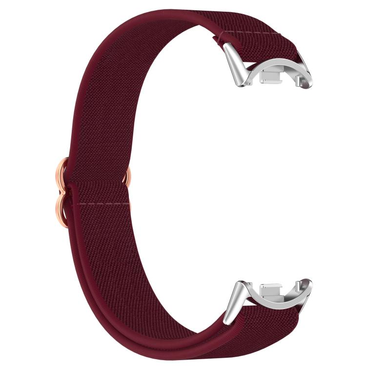 For Xiaomi Smart Band 10 / 9 / 8 Slide Buckle Nylon Elastic Braided Watch Band