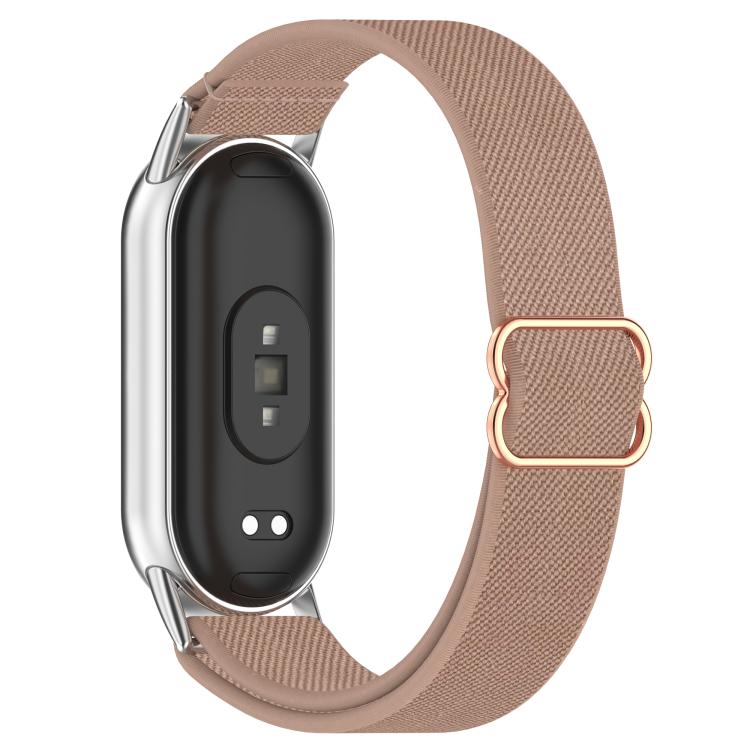 For Xiaomi Smart Band 10 / 9 / 8 Slide Buckle Nylon Elastic Braided Watch Band