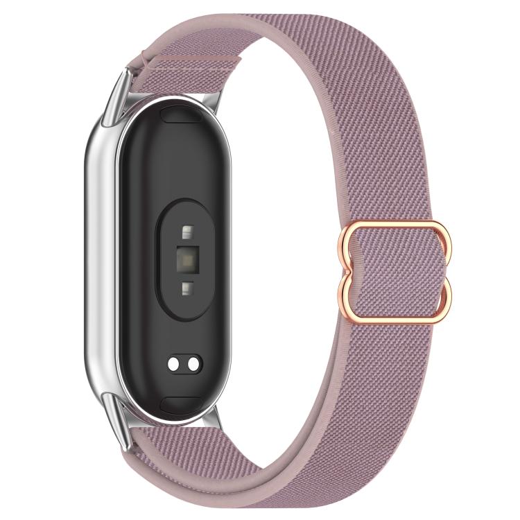 For Xiaomi Smart Band 10 / 9 / 8 Slide Buckle Nylon Elastic Braided Watch Band
