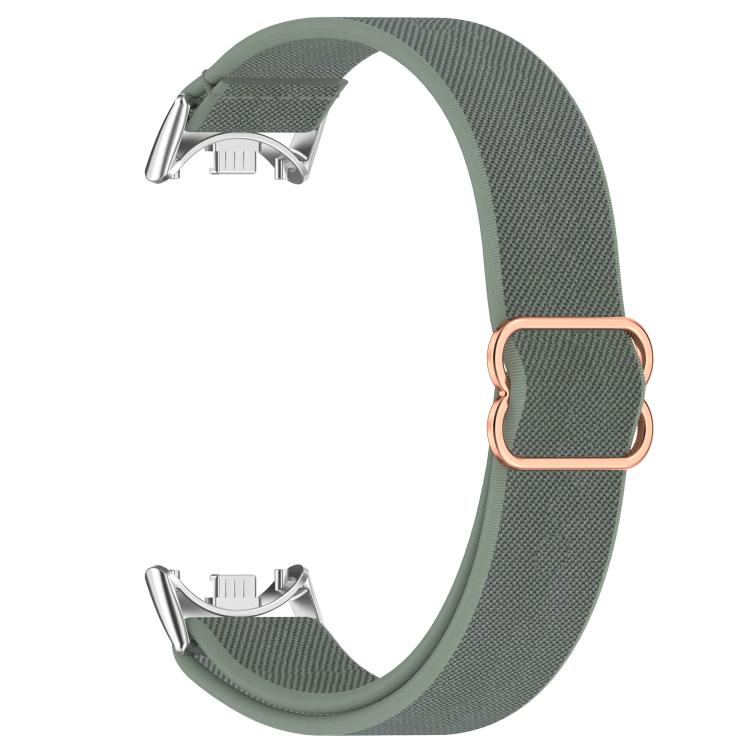 For Xiaomi Smart Band 10 / 9 / 8 Slide Buckle Nylon Elastic Braided Watch Band