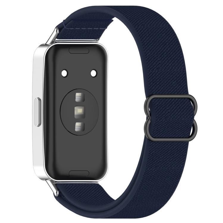 For Huawei Band 10 / 10 NFC / 9 / 9 NFC Slide Buckle Nylon Elastic Braided Watch Band
