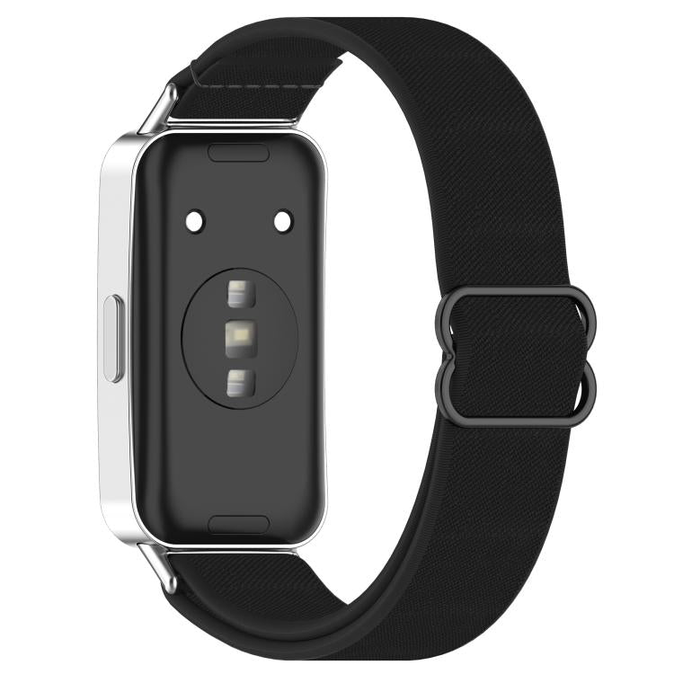 For Huawei Band 10 / 10 NFC / 9 / 9 NFC Slide Buckle Nylon Elastic Braided Watch Band