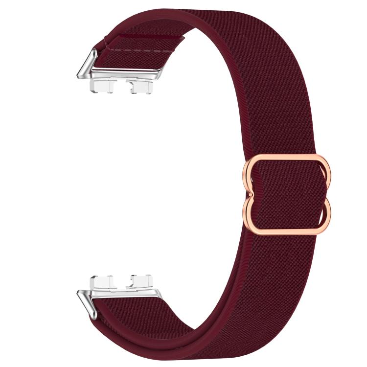 For Huawei Band 10 / 10 NFC / 9 / 9 NFC Slide Buckle Nylon Elastic Braided Watch Band