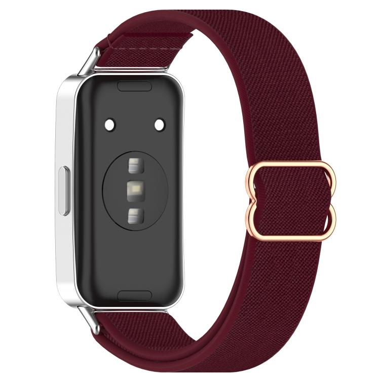 For Huawei Band 10 / 10 NFC / 9 / 9 NFC Slide Buckle Nylon Elastic Braided Watch Band