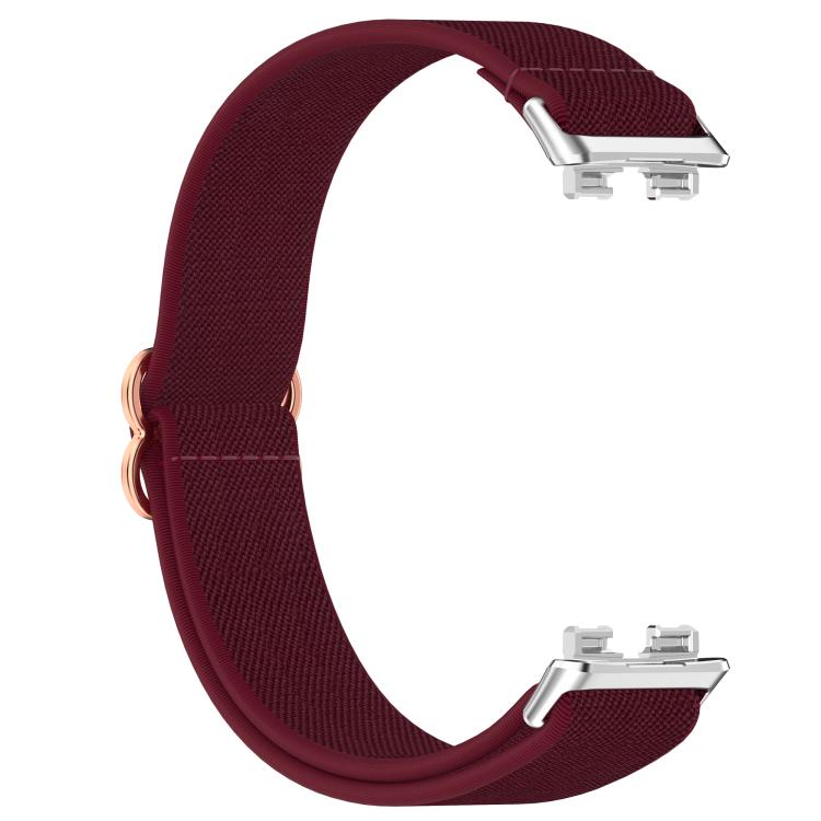 For Huawei Band 10 / 10 NFC / 9 / 9 NFC Slide Buckle Nylon Elastic Braided Watch Band