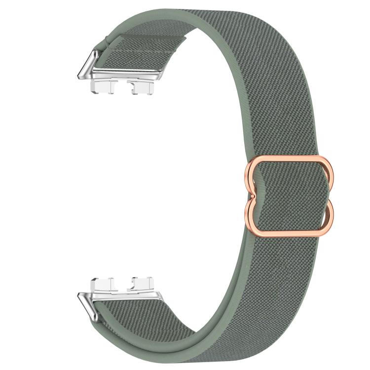 For Huawei Band 10 / 10 NFC / 9 / 9 NFC Slide Buckle Nylon Elastic Braided Watch Band