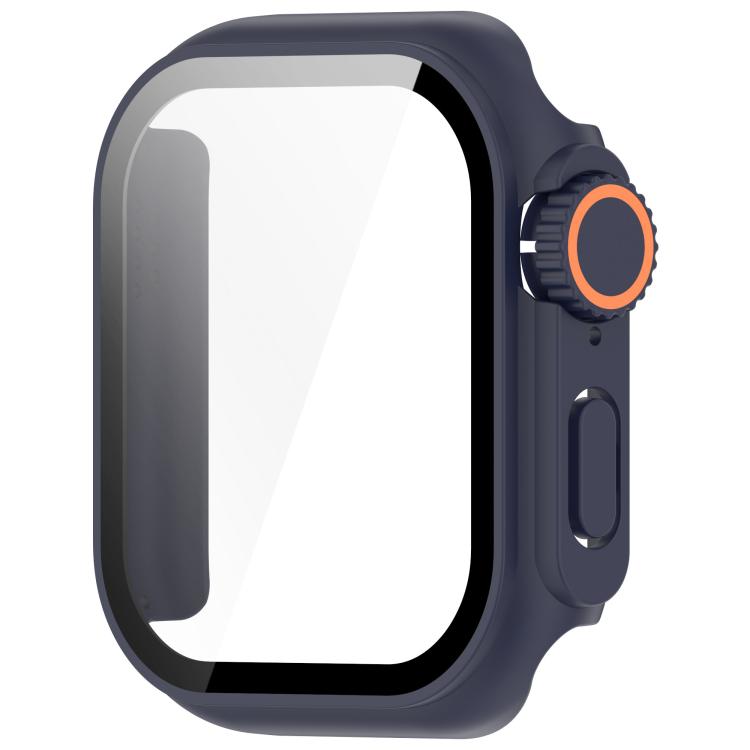 For Apple Watch Series 11 / 10 42mm Change to Ultra 49mm Tempered Film Integrated PC Button Watch Case