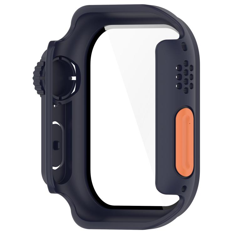 For Apple Watch Series 11 / 10 42mm Change to Ultra 49mm Tempered Film Integrated PC Button Watch Case