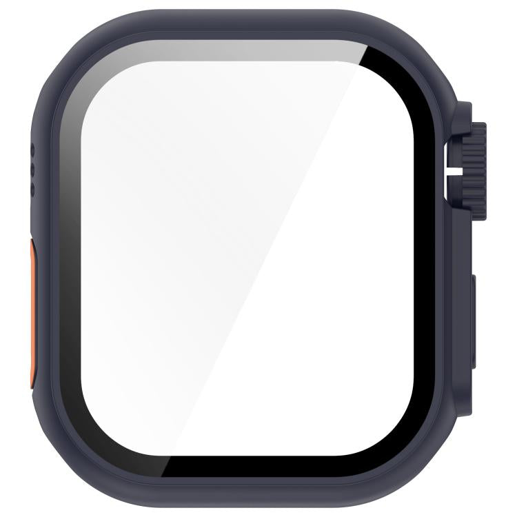 For Apple Watch Series 11 / 10 42mm Change to Ultra 49mm Tempered Film Integrated PC Button Watch Case