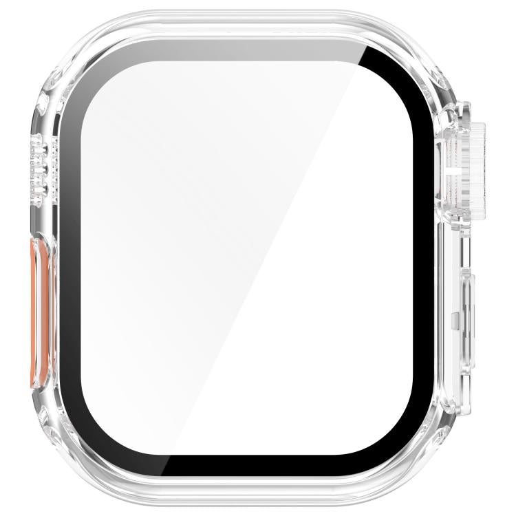 For Apple Watch Series 11 / 10 46mm Change to Ultra 49mm Tempered Film Integrated PC Button Watch Case