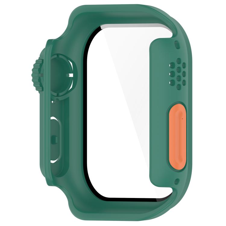For Apple Watch Series 6 / 5 / 4 & SE 44mm Change to Ultra 49mm Tempered Film Integrated PC Button Watch Case