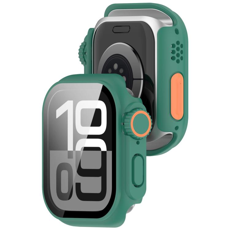 For Apple Watch Series 9 / 8 / 7 41mm Change to Ultra 49mm Tempered Film Integrated PC Button Watch Case