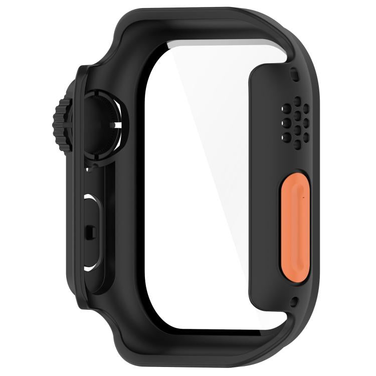 For Apple Watch Series 9 / 8 / 7 41mm Change to Ultra 49mm Tempered Film Integrated PC Button Watch Case