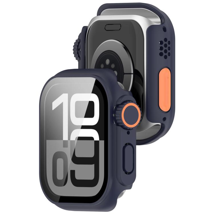 For Apple Watch Series 9 / 8 / 7 41mm Change to Ultra 49mm Tempered Film Integrated PC Button Watch Case