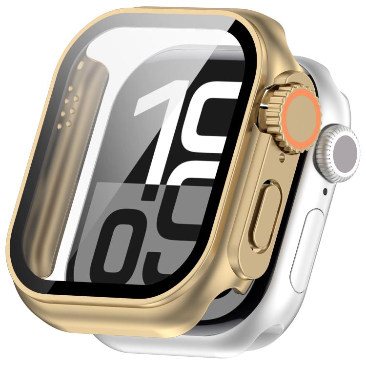 For Apple Watch Series 9 / 8 / 7 41mm Change to Ultra 49mm Tempered Film Integrated PC Button Watch Case