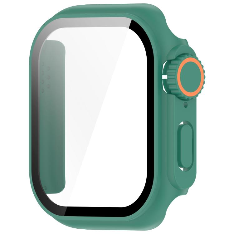 For Apple Watch Series 6 / 5 / 4 & SE 40mm Change to Ultra 49mm Tempered Film Integrated PC Button Watch Case