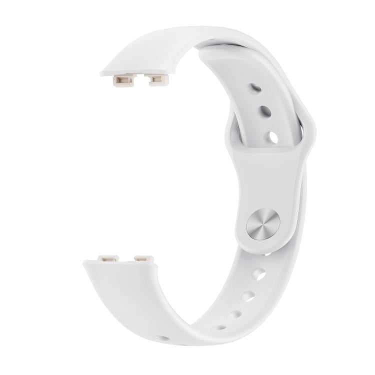 For Huawei Band 10 / 10 NFC Solid Color Metal Reverse Buckle Flat Silicone Watch Band