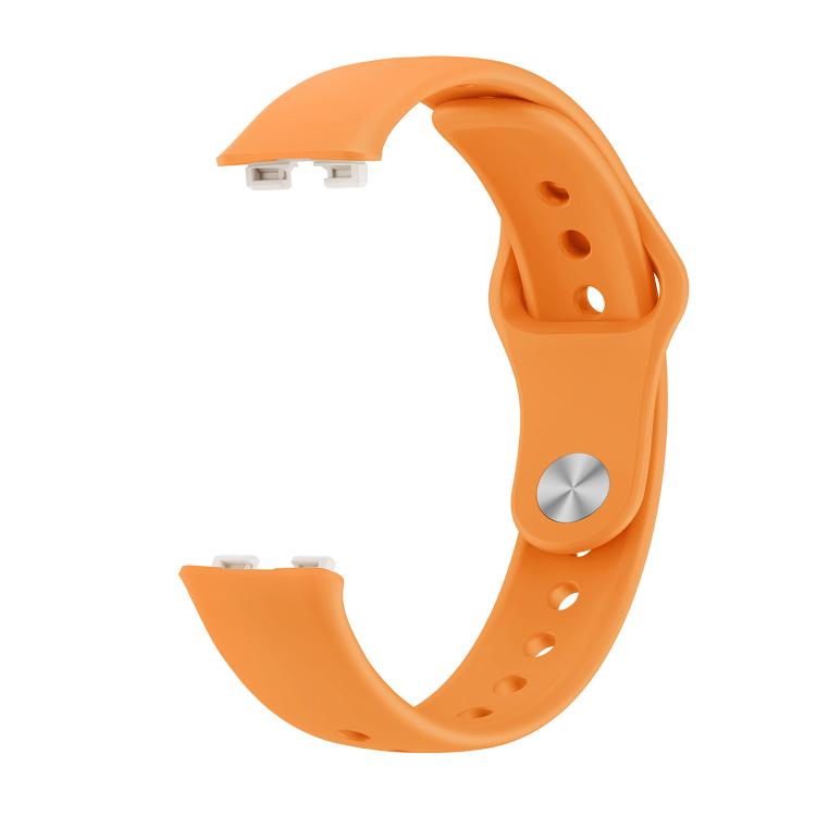 For Huawei Band 10 / 10 NFC Solid Color Metal Reverse Buckle Flat Silicone Watch Band