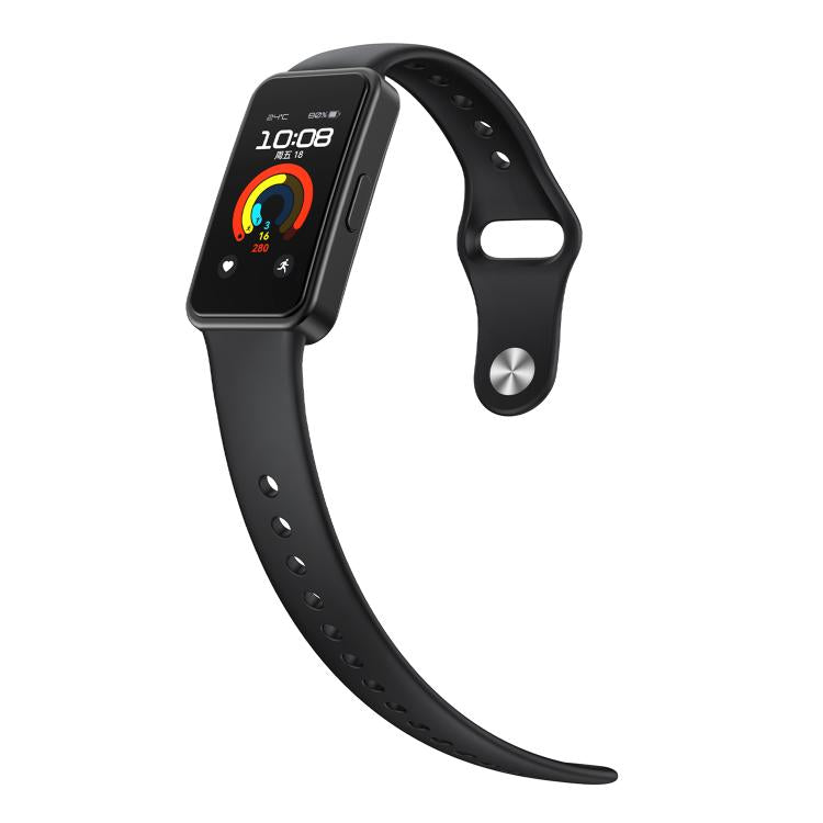 For Huawei Band 10 / 10 NFC Solid Color Metal Reverse Buckle Flat Silicone Watch Band