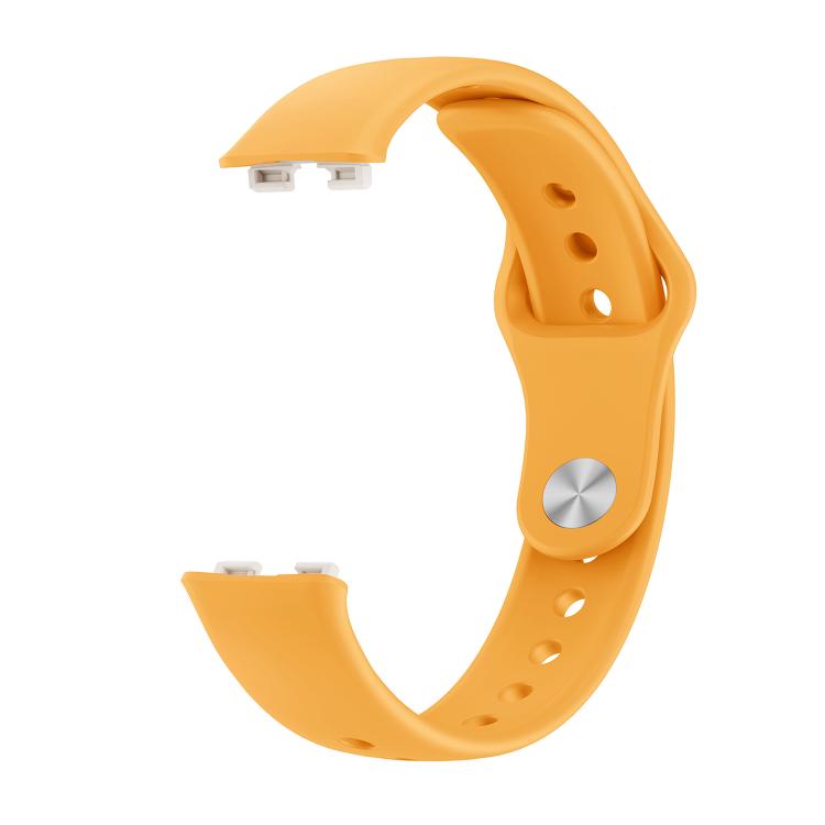 For Huawei Band 10 / 10 NFC Solid Color Metal Reverse Buckle Flat Silicone Watch Band